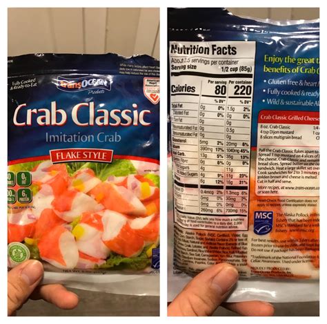 how many calories are in imitation crab meat